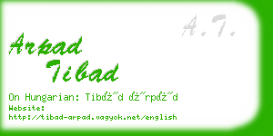 arpad tibad business card